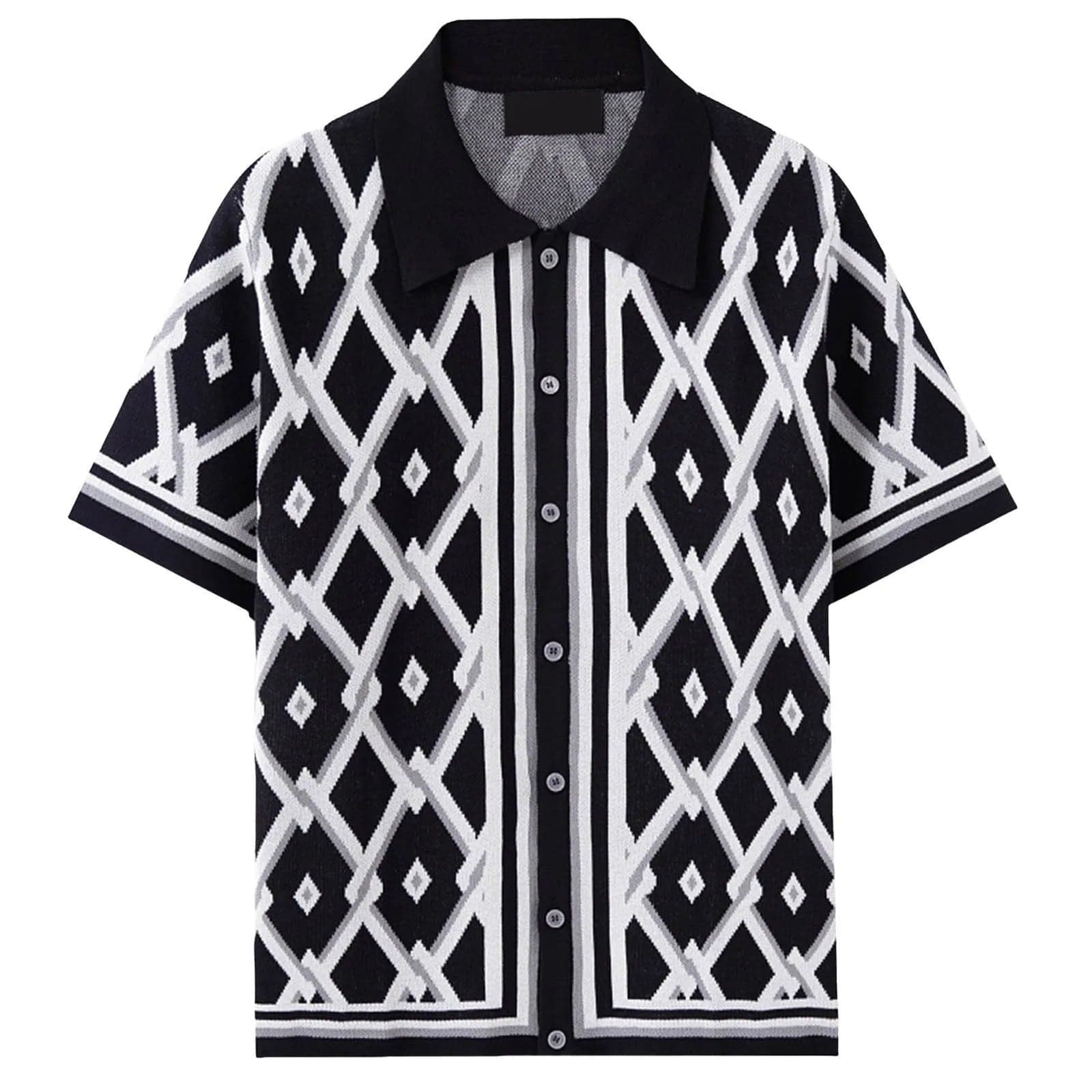 Gentry Jacquard Knit Button-Up