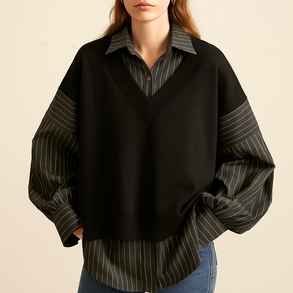 Eveline Pinstripe Sweater