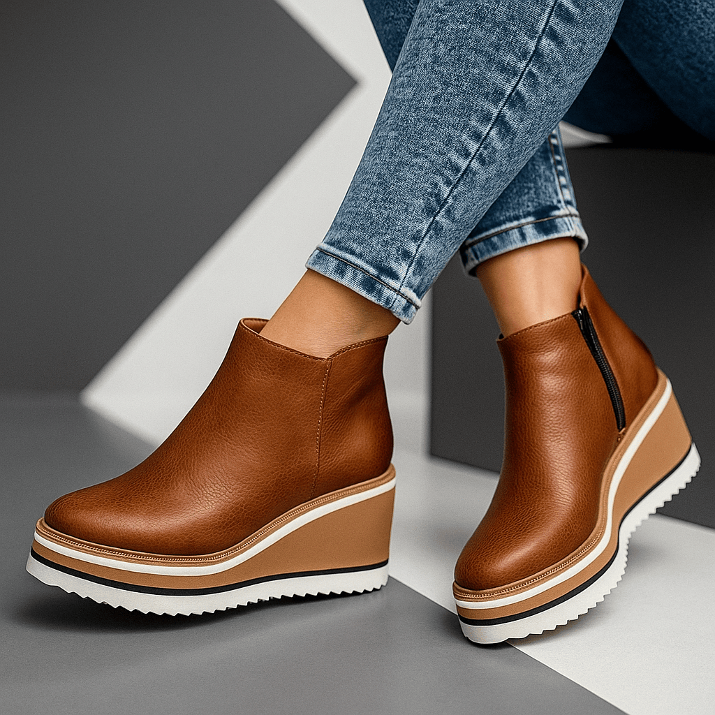 Adele Platform Wedge Boots