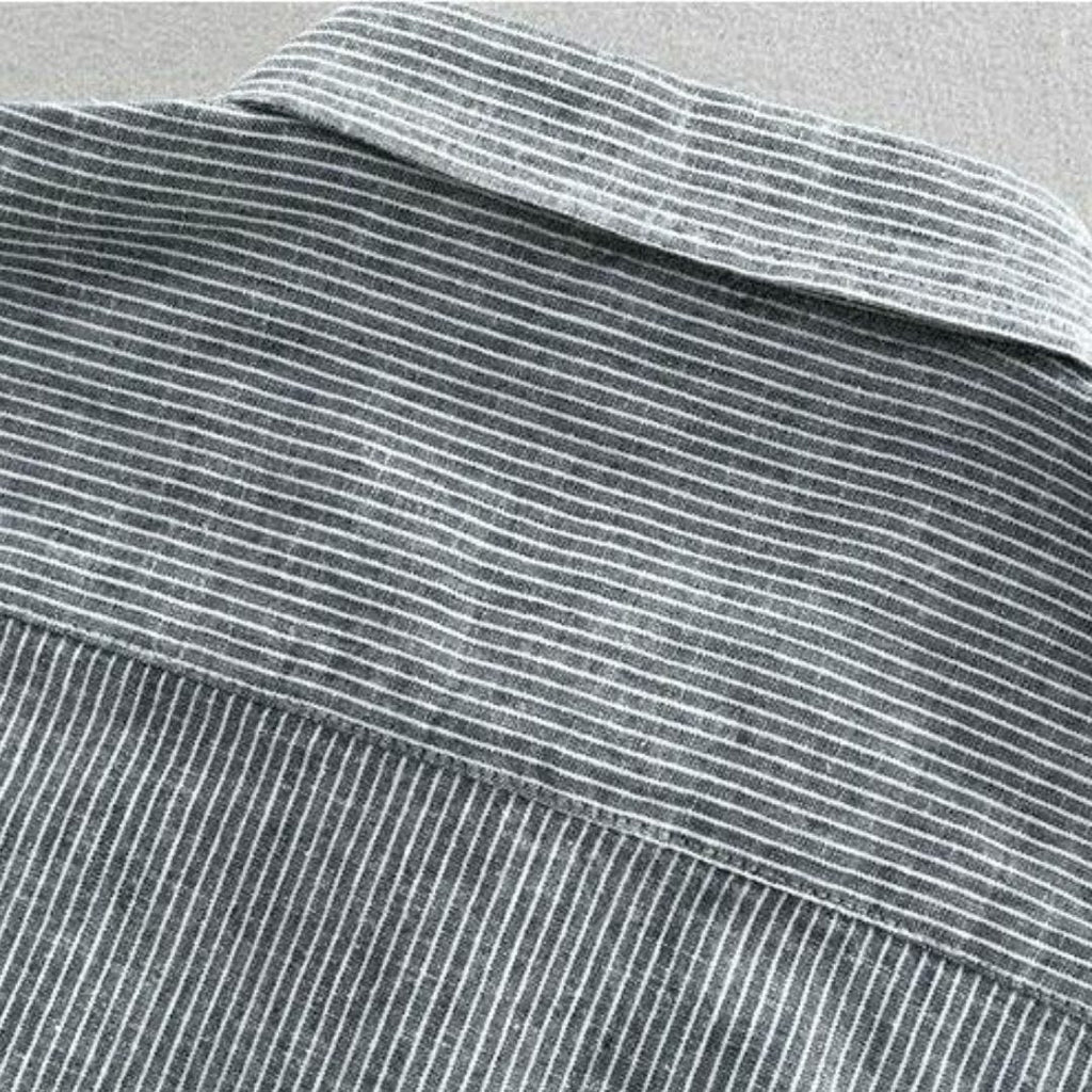 Serge Linen Striped Shirt