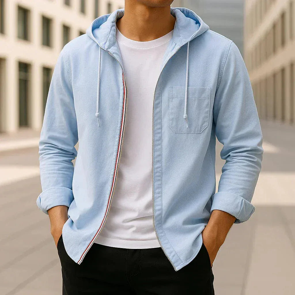 Leandro Linen Hooded Shirt