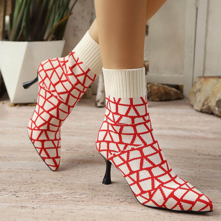 Aria High-Heel Knitted Boots