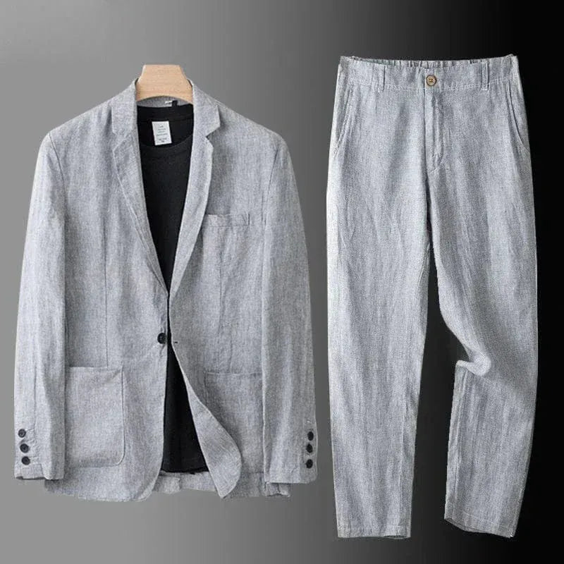 Rumeo Business Casual Linen Suit 