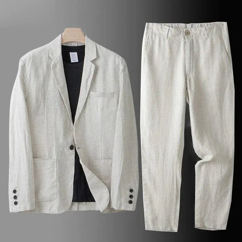 Rumeo Business Casual Linen Suit 