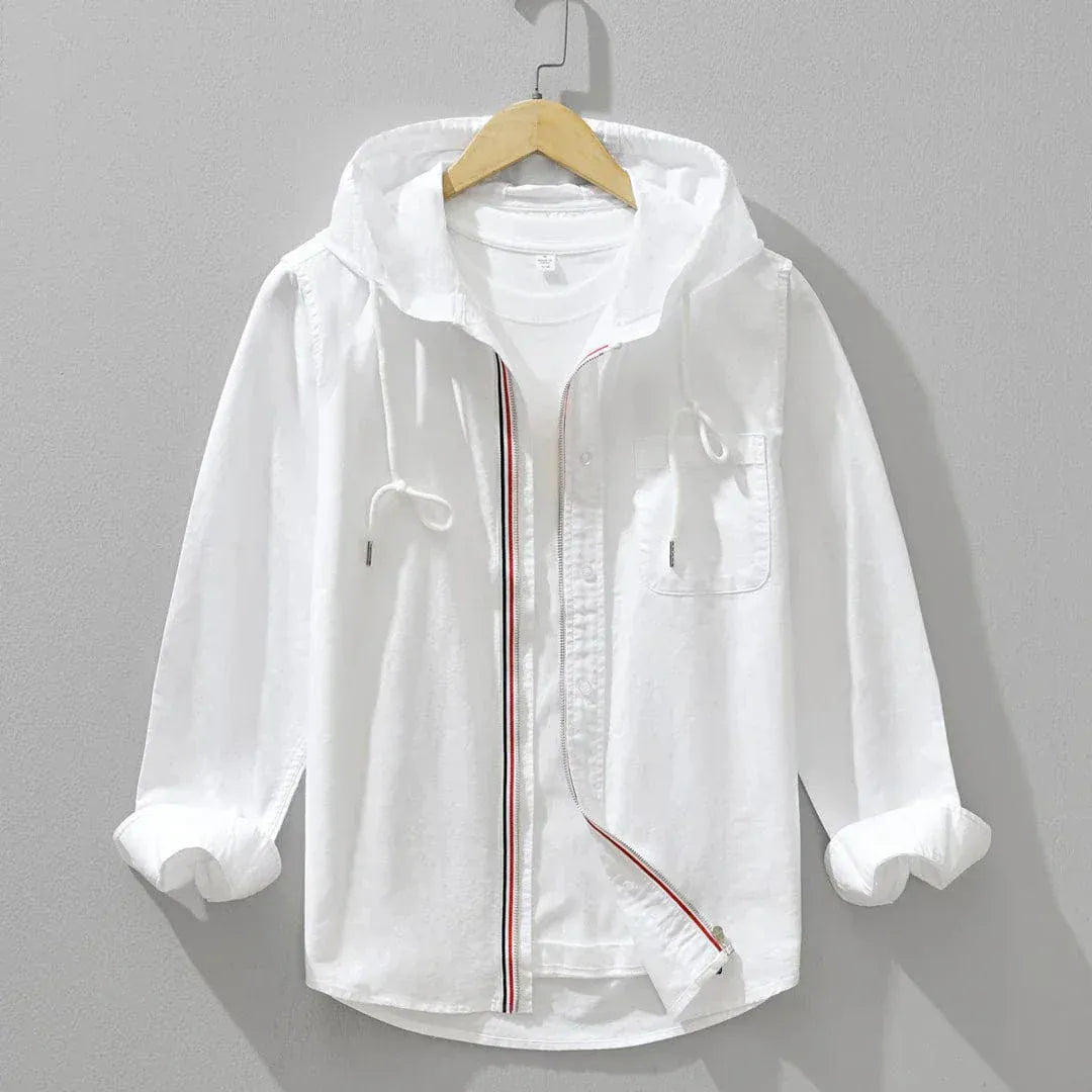 Leandro Linen Hooded Shirt