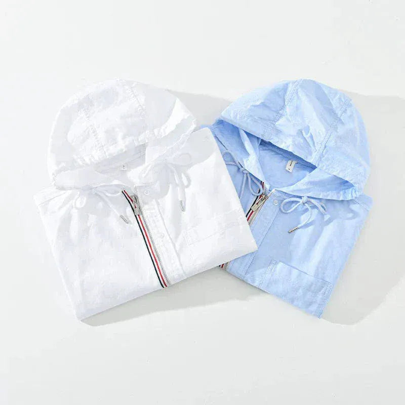 Leandro Linen Hooded Shirt