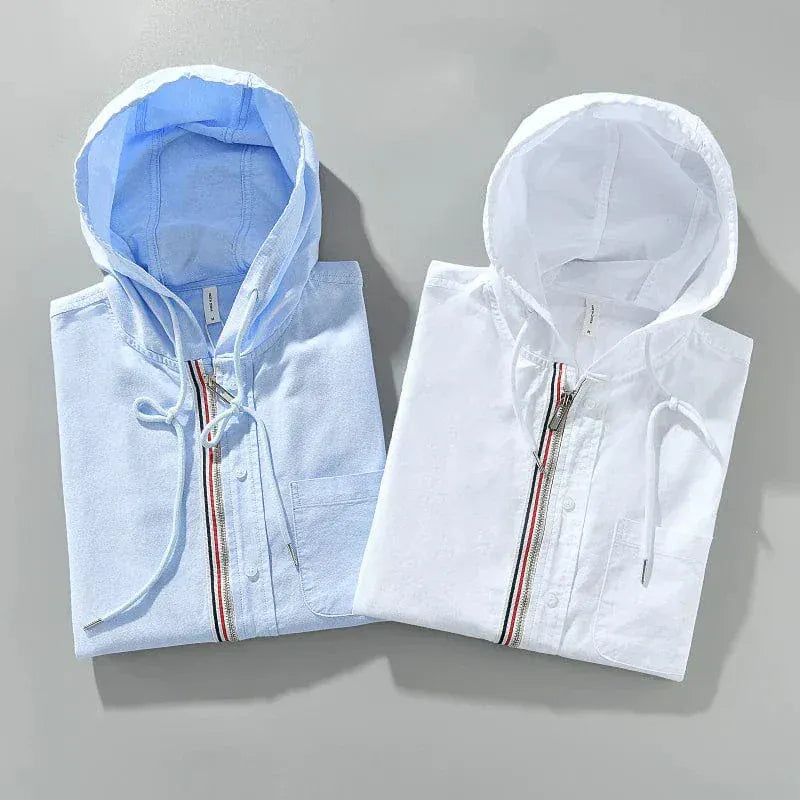 Leandro Linen Hooded Shirt