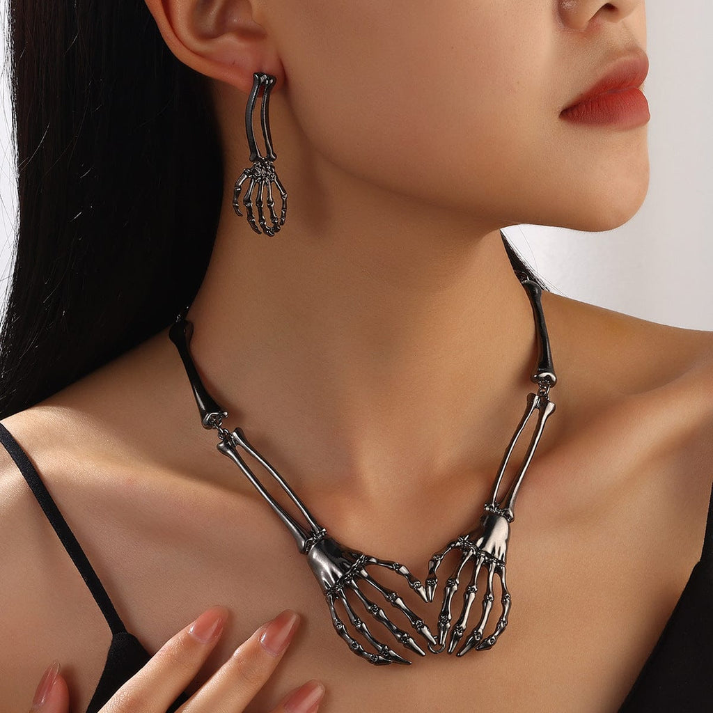 Haunted Hands Necklace & Earring Set