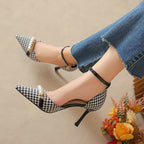 Chantel Houndstooth Heels