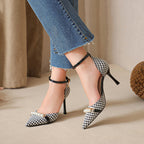 Chantel Houndstooth Heels