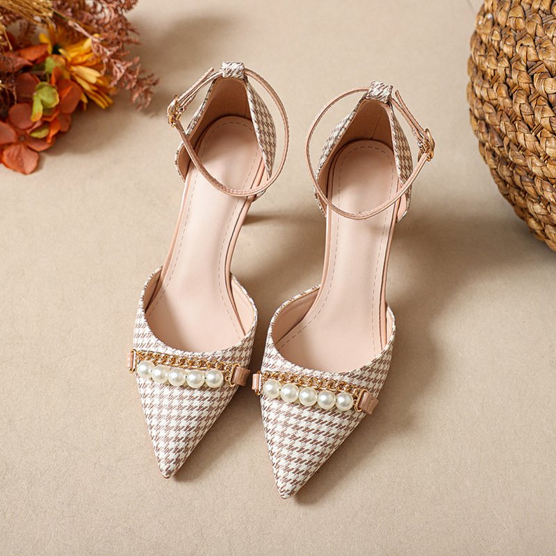Chantel Houndstooth Heels