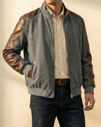Alessio Corduroy Leather-Trim Jacket