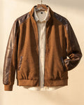 Alessio Corduroy Leather-Trim Jacket