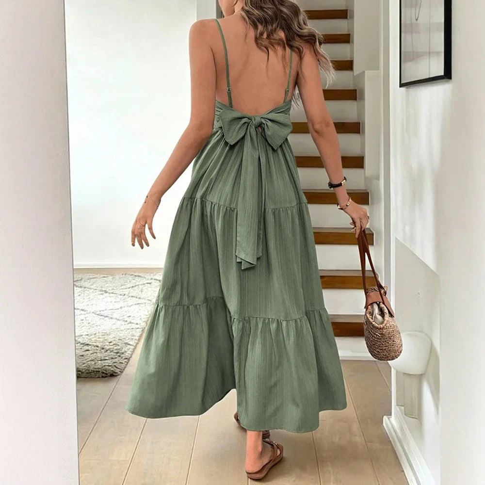 Luna Chic Bowknot Midi Dress