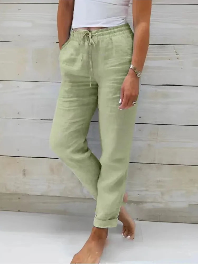 Zara Relaxed Fit Linen Trousers