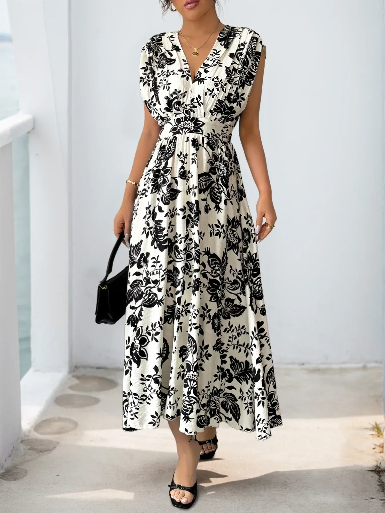 Diana Rosewood Midi Dress