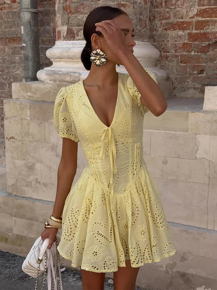 Liana Elegant Ruffle Mini Dress