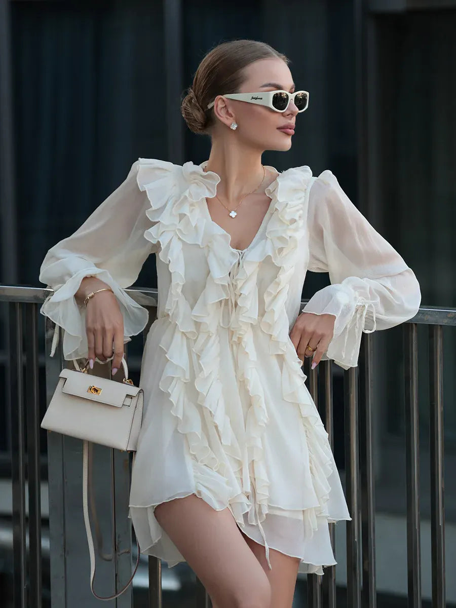 Colette Elegant Chiffon Mini Dress