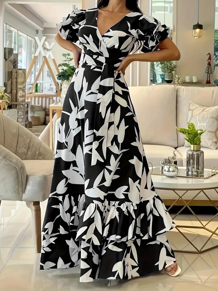 Camille Elegant Printed Maxi Dress