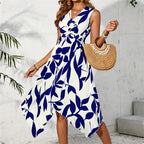 Elara Palm Breeze Maxi Dress