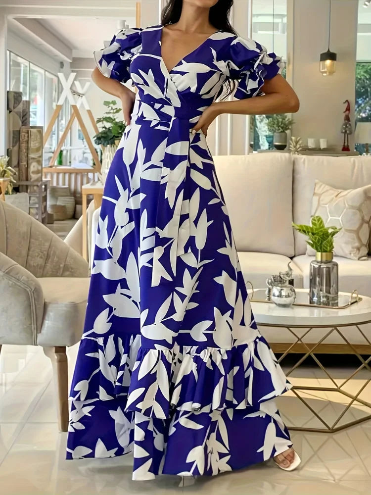Camille Elegant Printed Maxi Dress