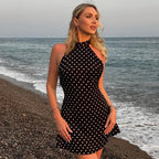 Thalira Backless Polka Dot Dress