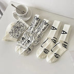 Staring Faces - Abstract Art Socks (6 Pairs)