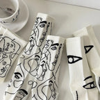 Staring Faces - Abstract Art Socks (6 Pairs)