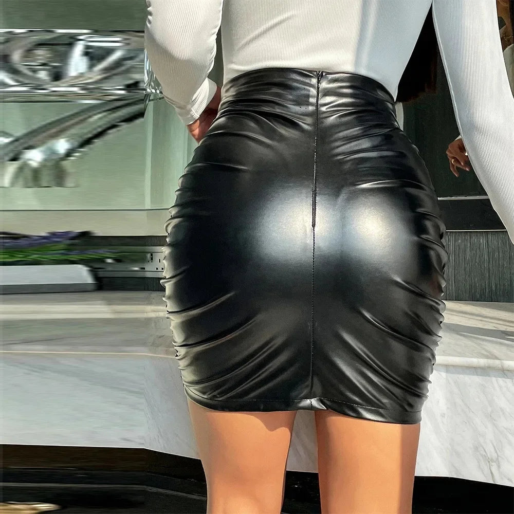 Victoria Vegan Leather Mini Skirt