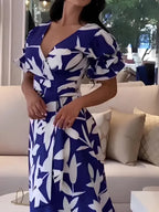 Camille Elegant Printed Maxi Dress