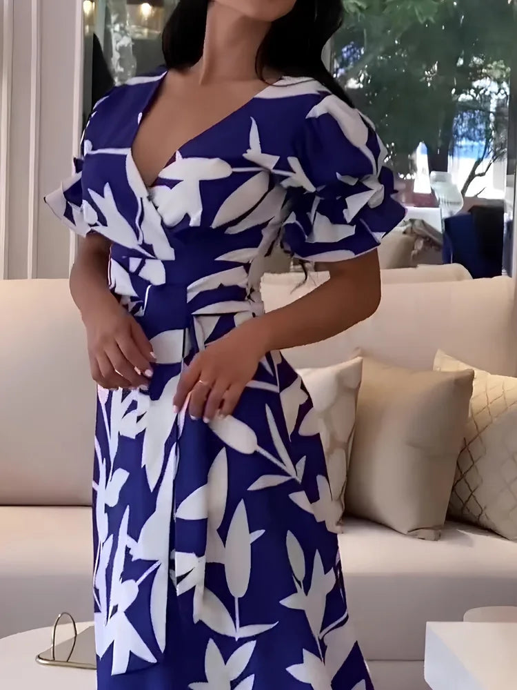 Camille Elegant Printed Maxi Dress