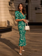 Phoebe Pleated Puff Sleeve Dress