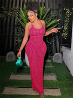 Elysia Sleeveless Ruched Maxi