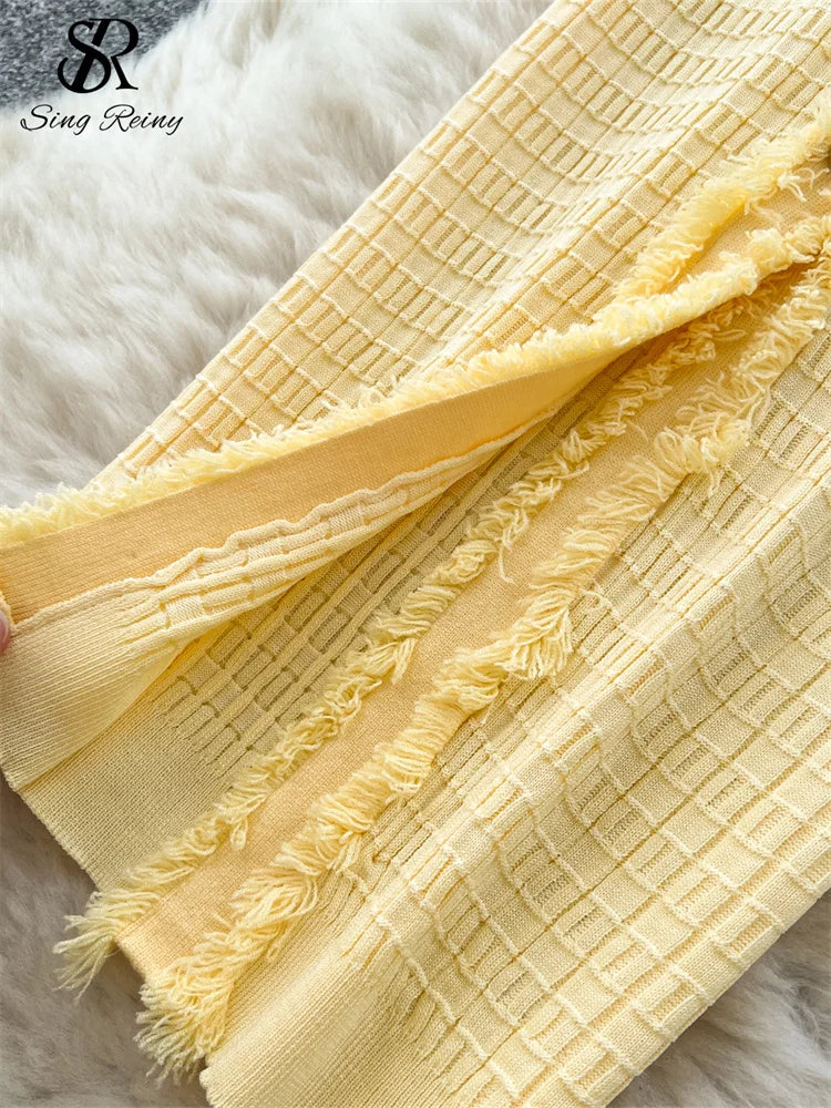 Eva Vintage Knitted Long Dress