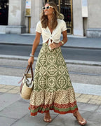 Maya Boho Swing Maxi Skirt