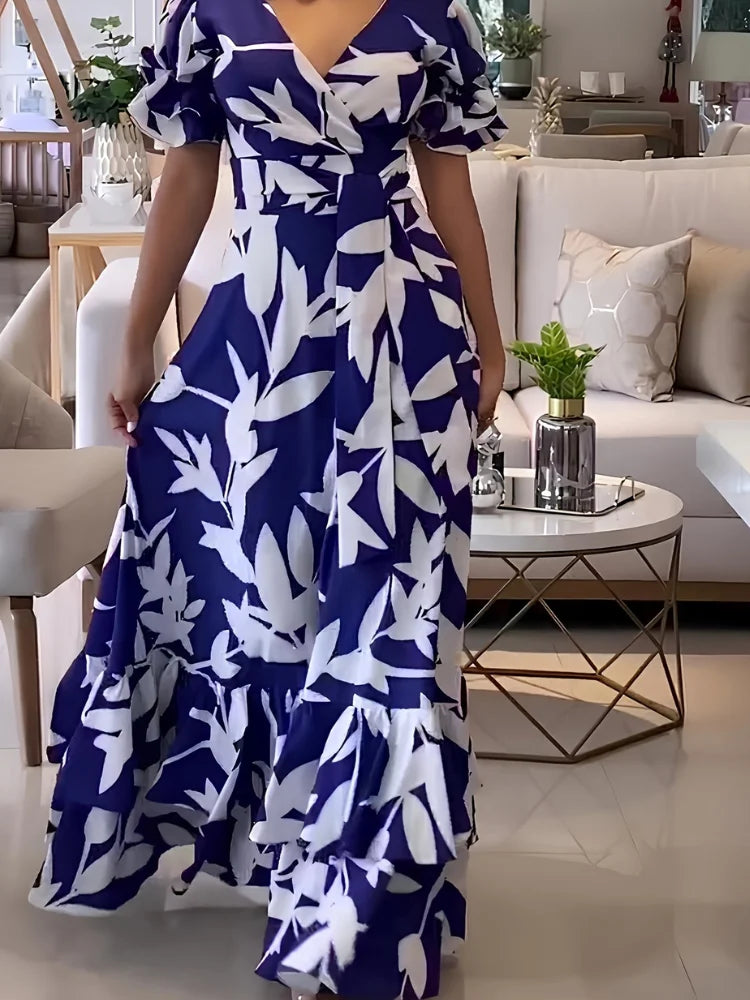 Camille Elegant Printed Maxi Dress