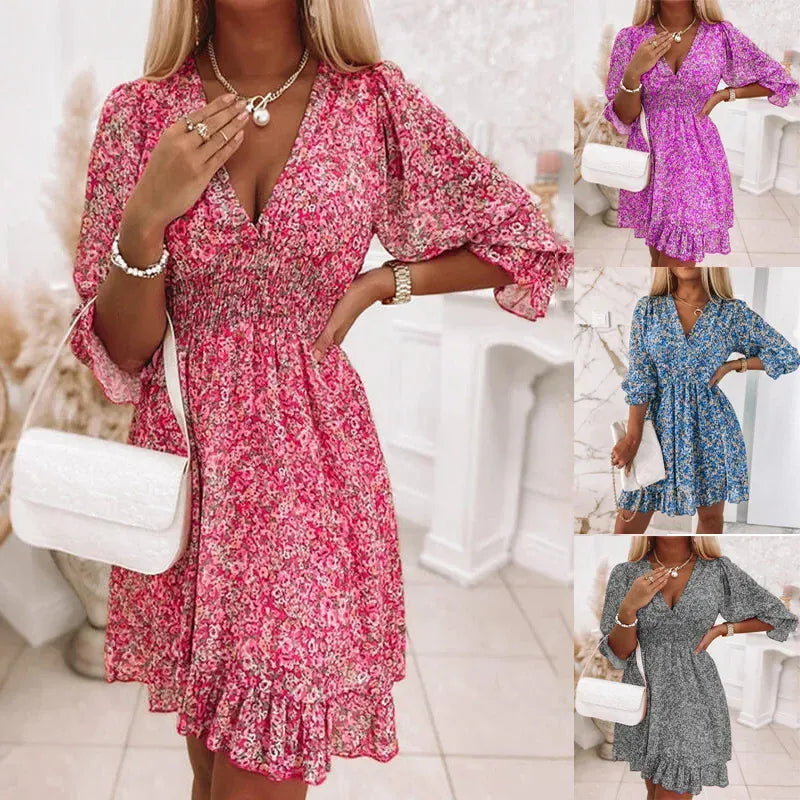 Lila Petal Breeze Midi Dress