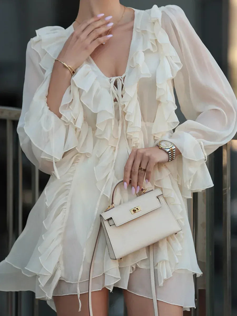 Colette Elegant Chiffon Mini Dress