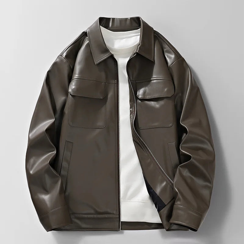 Crispin Leather Zip Jacket