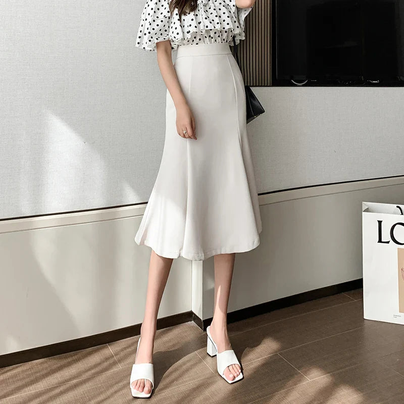 Clara Chic Fishtail Midi Skirt
