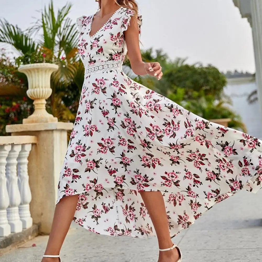 Amara Bloom Wrap Mini Dress