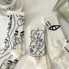 Staring Faces - Abstract Art Socks (6 Pairs)