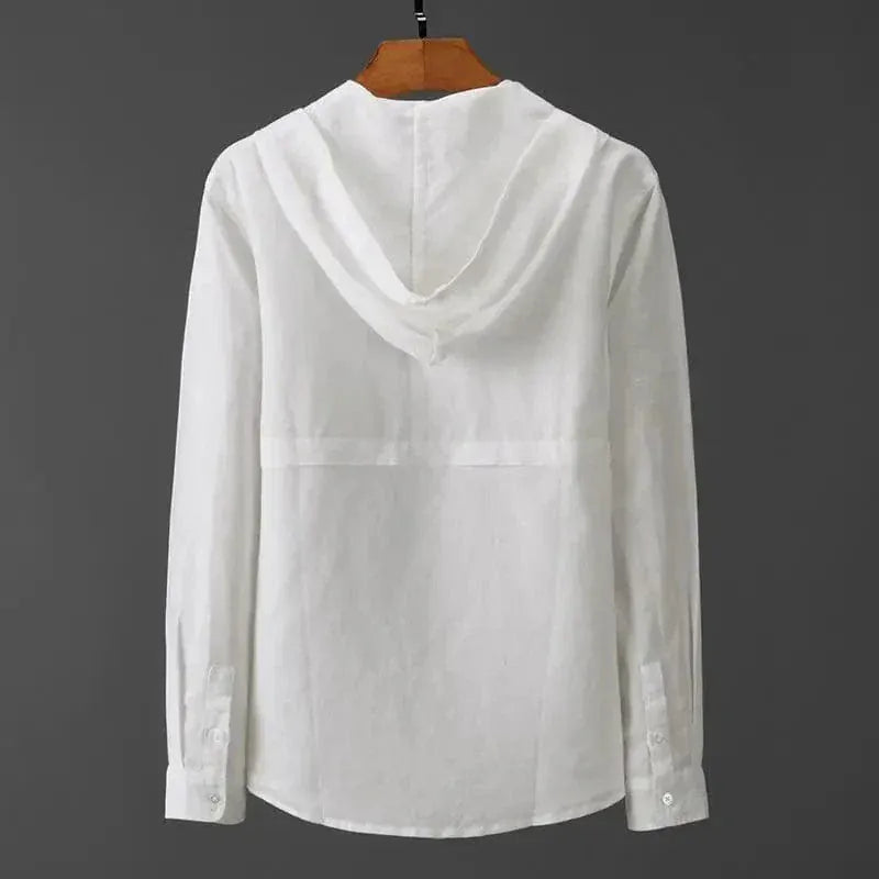 Morsen Hooded Cotton Linen Shirt