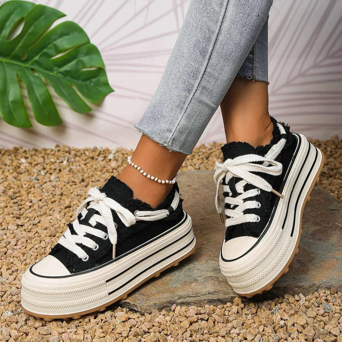 Clara Fringed Platform Sneaker