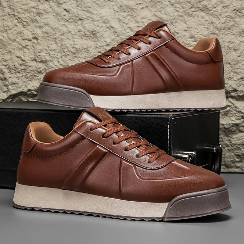 Caelum Retro Leather Sneakers