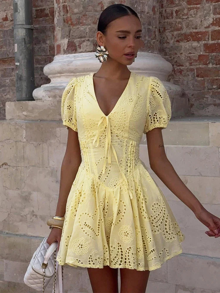 Liana Elegant Ruffle Mini Dress