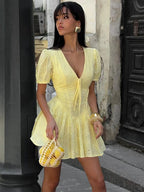 Liana Elegant Ruffle Mini Dress