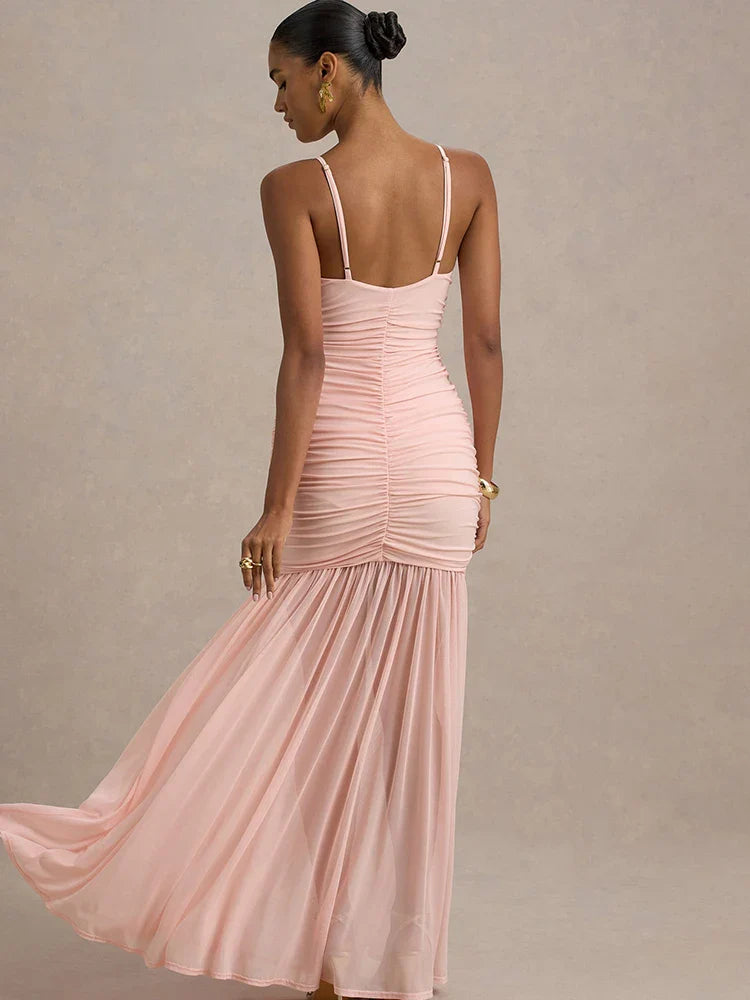 Marivelle V-Neck Ruched Dress