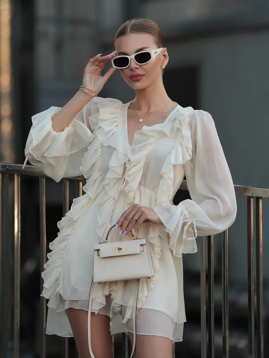 Colette Elegant Chiffon Mini Dress