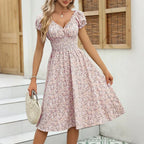 Lilah Floral Smock Midi Dress